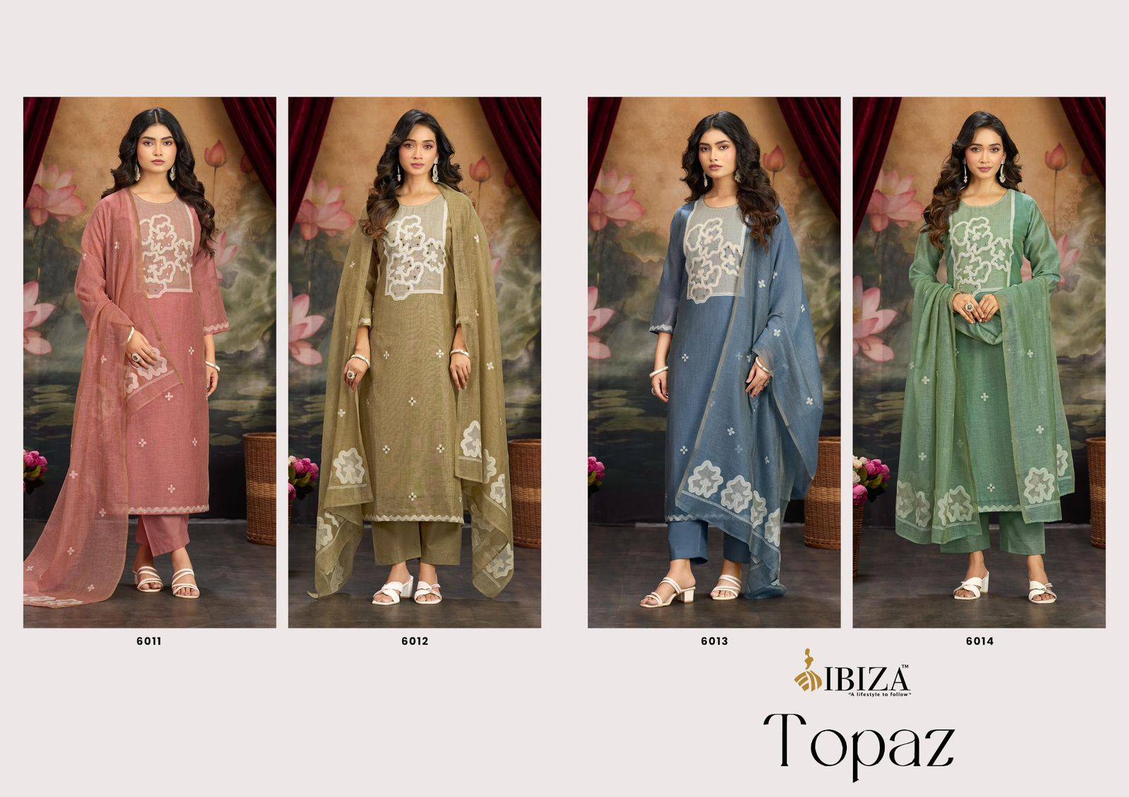 TOPAZ By IBIZA 6011 To 6014 Series Beautiful Festive Suits Stylish Colorful Fancy Casual Wear Cotton Digital Print Dresses At Wholesale Price